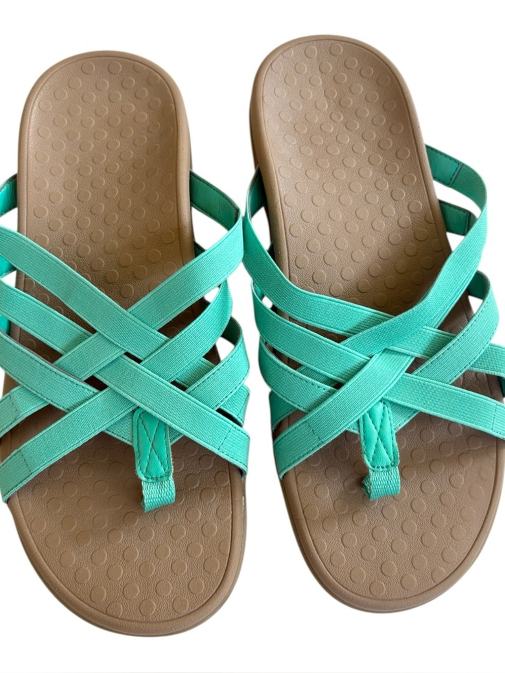 Like New Vionic Tia Sandals Strappy Sandals Aqua Size 10 - Picture 2 of 8